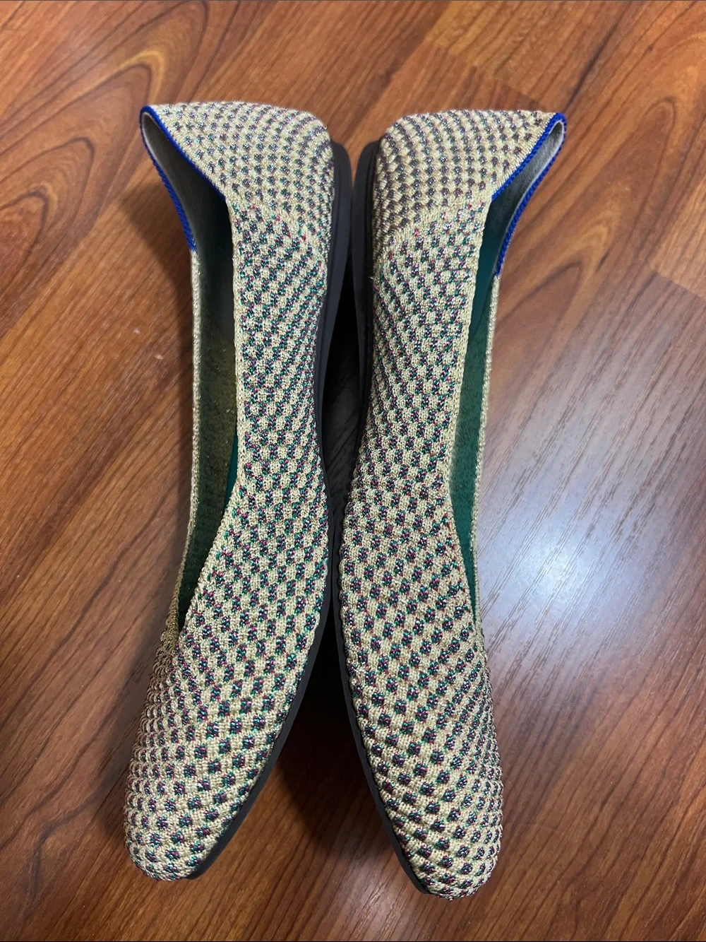 Rothys Size 8 Ballet Flats Round Toe Limited Edition Multi Color Metallic